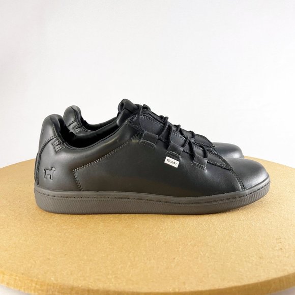 NWOT Goats Brand Women's Dark Gray Leather Low-top Sneakers, Size 9 - Picture 1 of 11